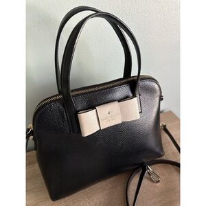 Kate Spade Robinson Street Maise Black/Cream Bow Satchel Purse
